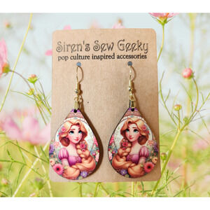 Disney Princess Rapunzel Floral Portrait Earrings